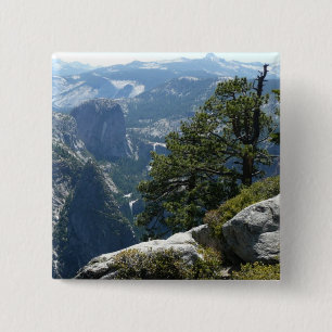 Yosemite Mountain View in Yosemite National Park 2 Inch Square Button