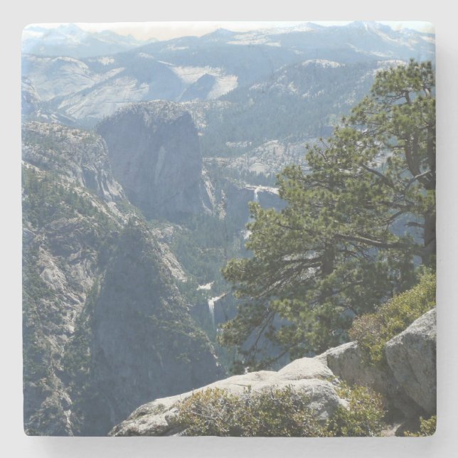 Yosemite Mountain View in Yosemite National Park Stone Coaster (Front)
