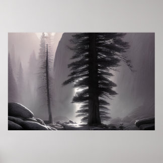 Yosemite National - Colourful Painting Poster