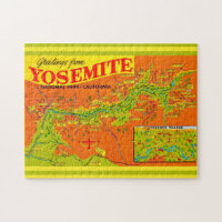 Yosemite National Park 11x14 Map