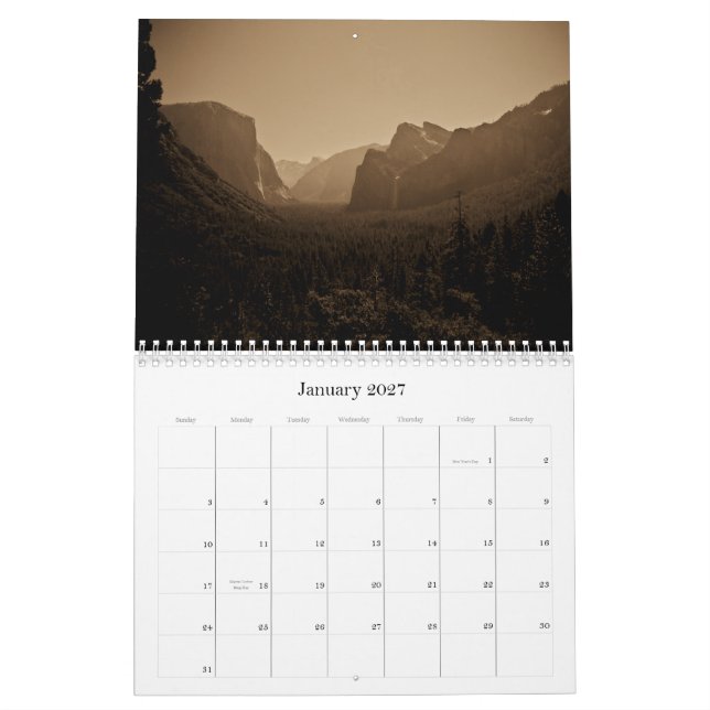 Yosemite National Park 2011 Calendar (Jan 2027)
