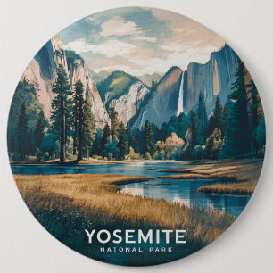 Yosemite National Park 6 Inch Round Button