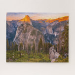 Yosemite National Park at Golden Hour Puzzle<br><div class="desc">Golden hour transforms the mountains of Yosemite National Park into a breathtaking landscape filled with warm light and vibrant detail. This scenic puzzle captures that magical moment,  offering hours of relaxing and immersive puzzle fun.</div>