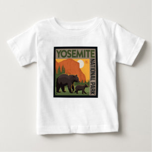 Yosemite National Park   Bear Family Baby T-Shirt