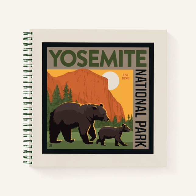 Yosemite National Park | Bear Family Notebook (Front)