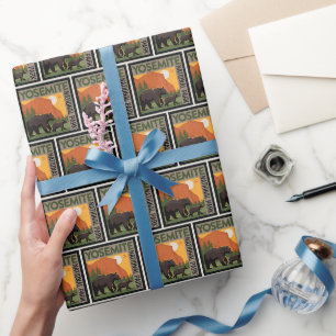 Yosemite National Park Bear Family Wrapping Paper