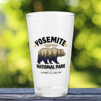 Yosemite National Park Bear Forest Beer Glass