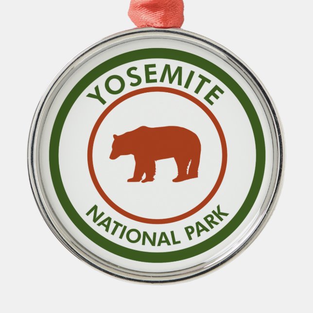 Yosemite National Park Bear Metal Ornament (Front)