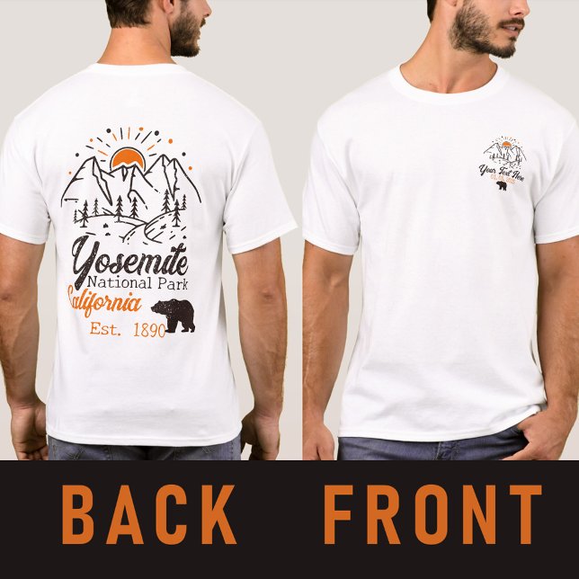 Yosemite National Park Bear Minimalist Mountain T-Shirt (Creator Uploaded)
