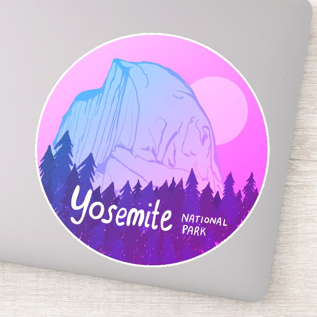 Yosemite National Park Calif Camping Trip Purple (Detail)