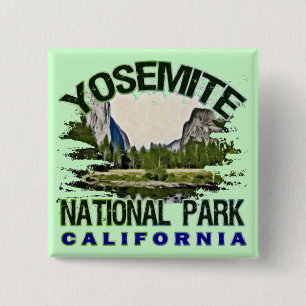 Yosemite National Park, California 2 Inch Square Button