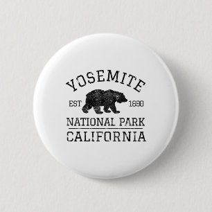 Yosemite National Park California Bear Nature Hiki 2 Inch Round Button