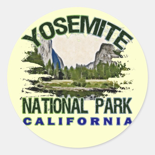 Yosemite National Park, California Classic Round Sticker (Front)
