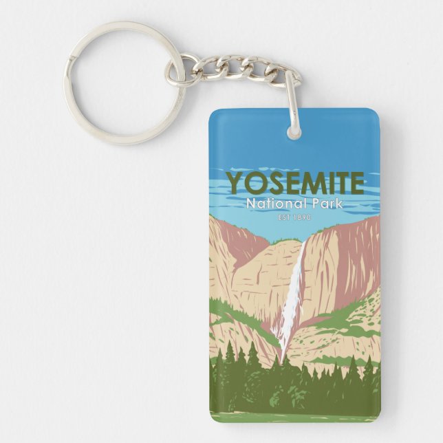 Yosemite National Park California Double Sided Keychain (Front)