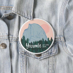 Yosemite National Park California Half Dome 4 Inch Round Button