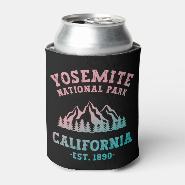 Yosemite National Park California Hiking Gradient Can Cooler (Can Front)