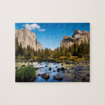 Yosemite National Park, California Jigsaw Puzzle<br><div class="desc">USA,  California,  Yosemite National Park,  The Merced River,  El Capitan,  and Cathedral Rocks in Yosemite Valley | Jaynes Gallery / DanitaDelimont.com</div>