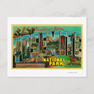 Yosemite National Park, California - Large Lette Postcard