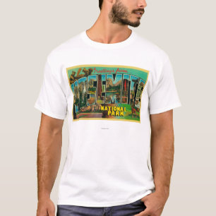 Yosemite National Park, California - Large Lette T-Shirt