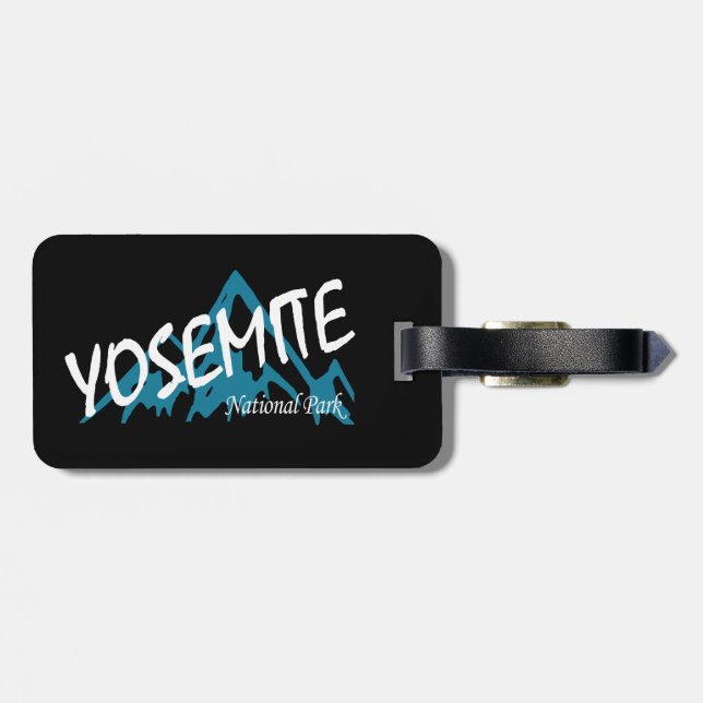 Yosemite National Park California Mountains Luggage Tag (Back Horizontal)