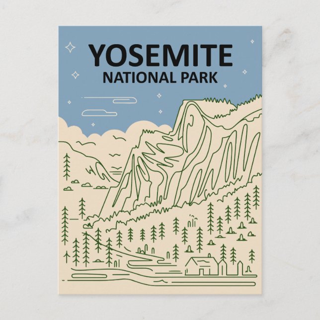 Yosemite National Park California Postcard (Front)