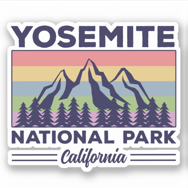 Yosemite National Park California Retro Hiking (Front)