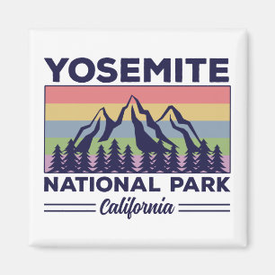Yosemite National Park California Retro Hiking Magnet