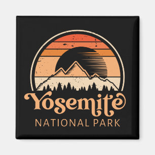 Yosemite National Park California Retro Vintage Magnet