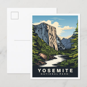 Yosemite National Park California USA Travel Postcard