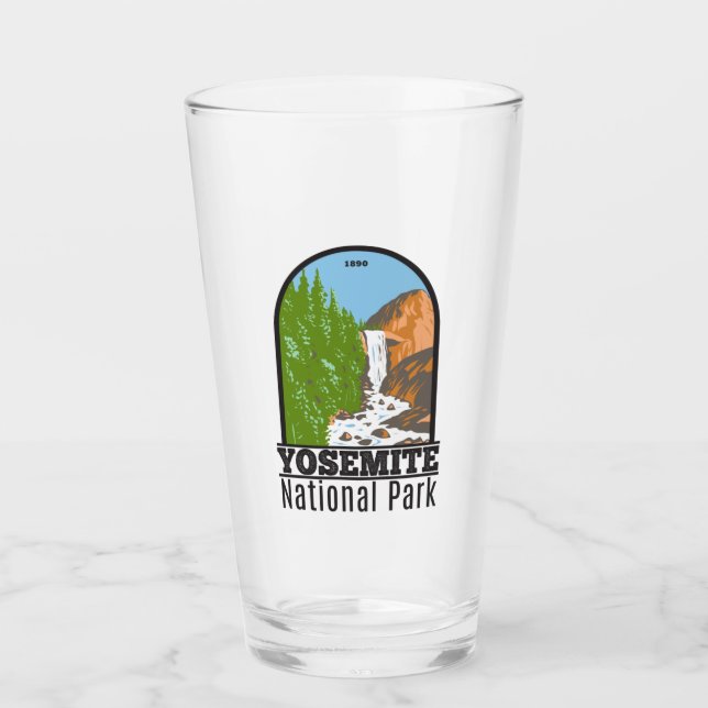 Yosemite National Park California Vernal Fall  Glass (Front)