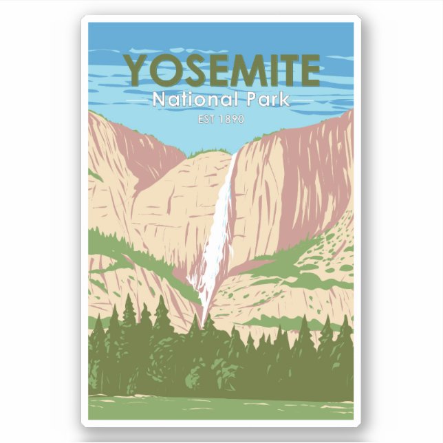 Yosemite National Park California Waterfall (Front)