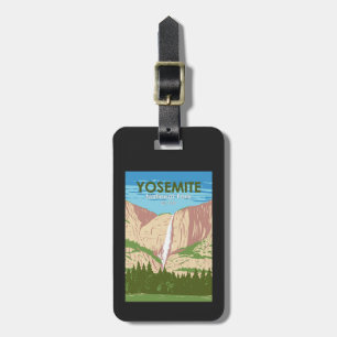 Yosemite National Park California Waterfall Luggage Tag