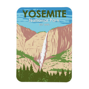 Yosemite National Park California Waterfall Magnet