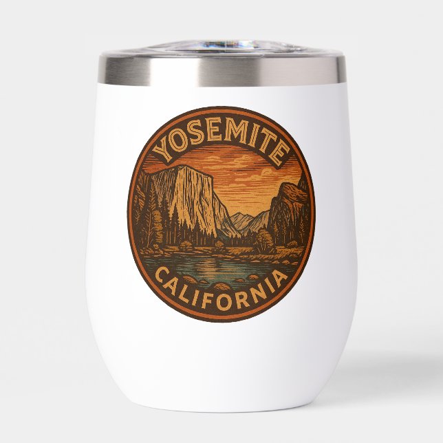 Yosemite National Park California Wine Tumbler (Front)
