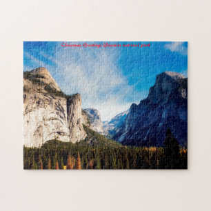 Yosemite national park. Christmas Greetings Jigsaw Puzzle