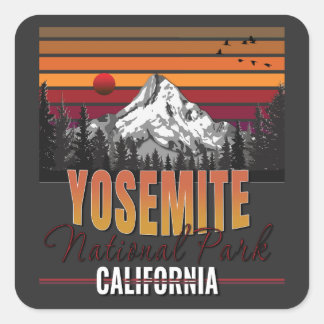 Yosemite National Park - clothing Square Sticker