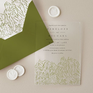 Yosemite National Park Destination Wedding Acrylic Invitations