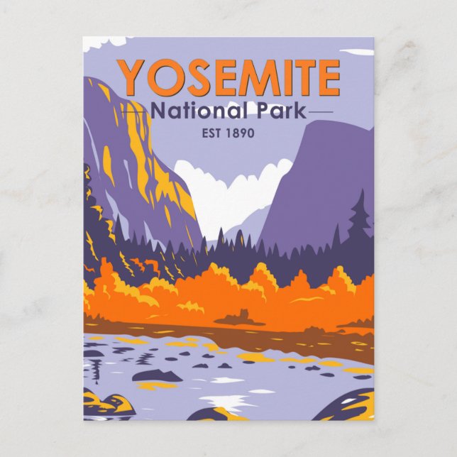 Yosemite National Park El Capitan In Autumn Postcard (Front)