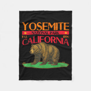 Yosemite National Park Established 1890 California Fleece Blanket
