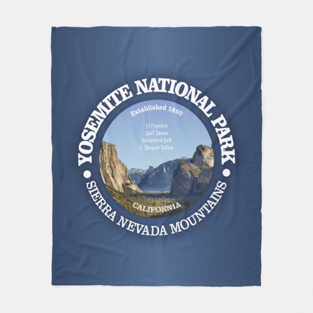 Yosemite National Park Fleece Blanket (Front)