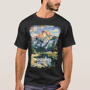 Yosemite National Park Half Dome Colorful Painting T-Shirt