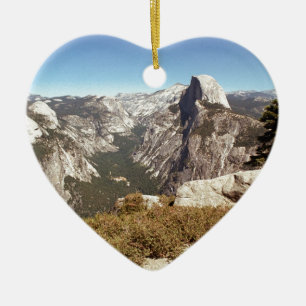 Yosemite National Park, Half Dome Mountain, USA Ceramic Ornament