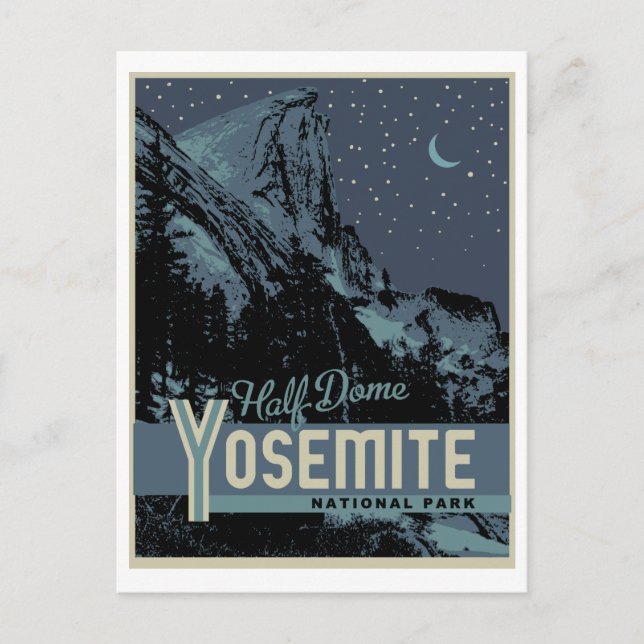 Yosemite National Park Half Dome Postcard (Front)