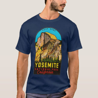 Yosemite National Park Half Dome Vintage Travel De T-Shirt