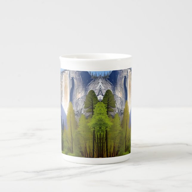 Yosemite National Park is a renowned national park Bone China Mug (Front)