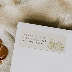 Yosemite National Park Line Art Return Address