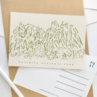 Yosemite National Park Line Art Travel
