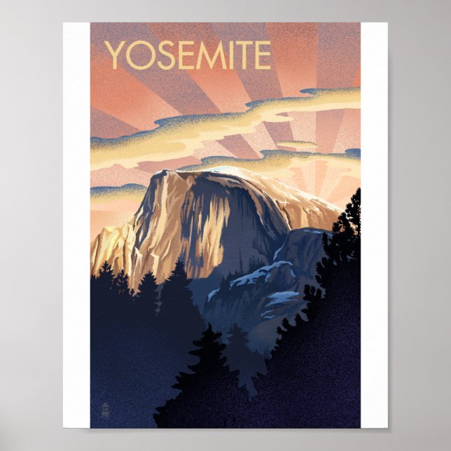 Yosemite National Park Litho Artwork Poster (Front)