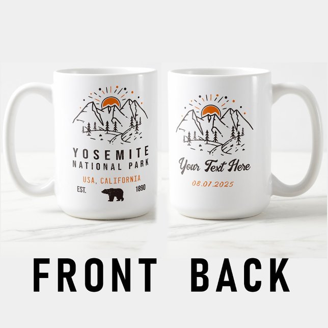 Yosemite National Park Minimalist Sunset Mountain Coffee Mug (Creator Uploaded)