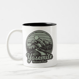 Yosemite National Park Mountain Trail Two-Tone Coffee Mug